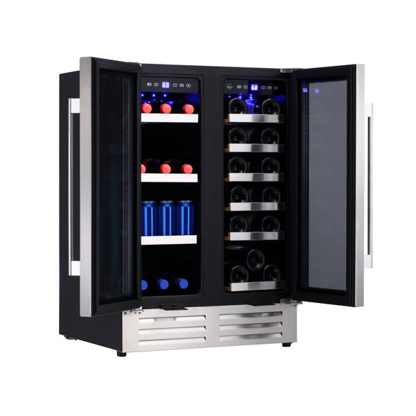 Sollevare 23.53'' 18 Bottle and 57 Can Dual Zone Wine & Beverage Refrigerator & Reviews Wayfair